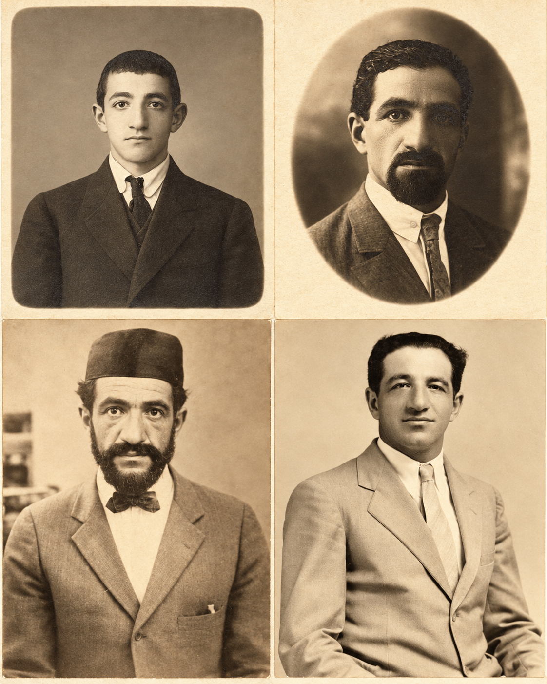 Four photographs of Dov Kasachkoff.